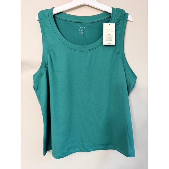 a new day Tops - A New Day Tank Top Womens XXL Teal Green Scoop Neck Sleeveless NWT